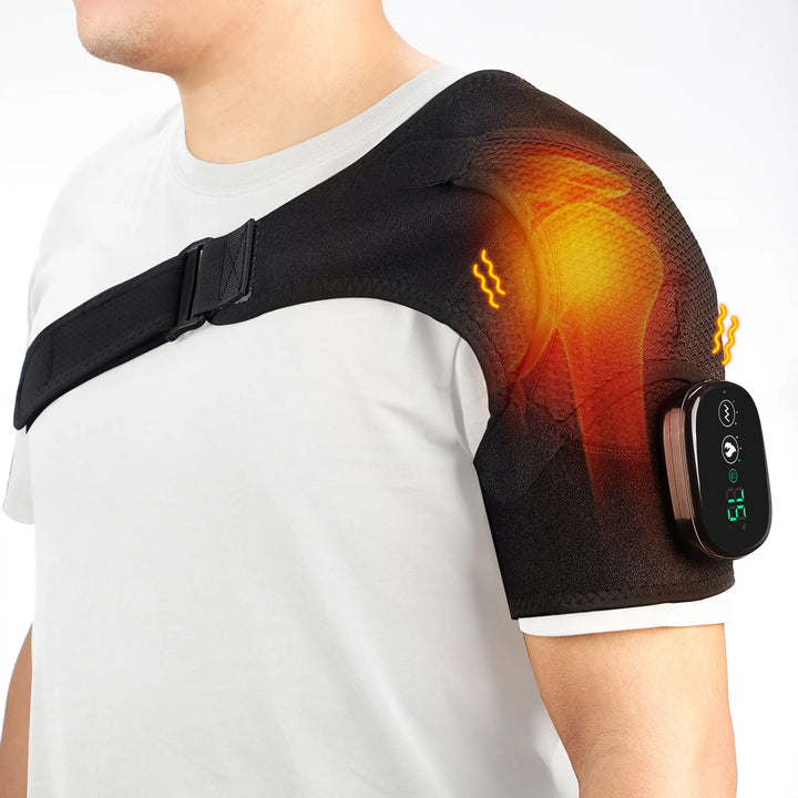 Unisex Vibrationsmassagegerät für Knie, Schulter & Ellbogen. Lindert Gelenkschmerzen mit wärmender Therapie.