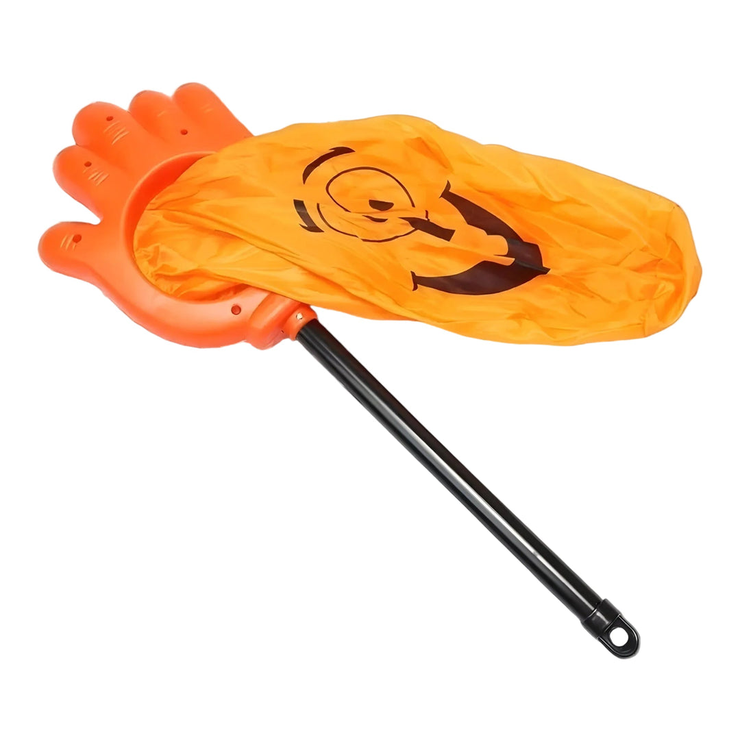 Gruselige orange-schwarze Halloween Süßigkeitentasche mit Motiven für die perfekte Trick-or-Treat Nacht.