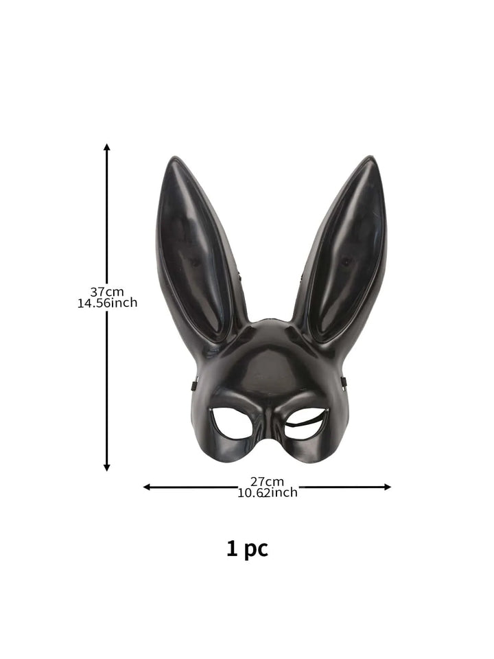 Hochwertige Unisex Kaninchenmaske mit verstellbarem Riemen, lange Ohren, ideal für alle Kostümpartys.