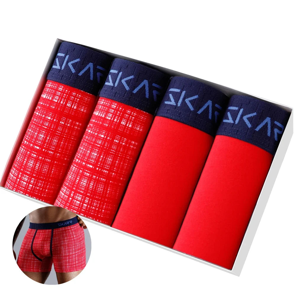 Praktisches 4er Pack Herren Boxer Shorts, ideales Basic für jede Herrengarderobe.