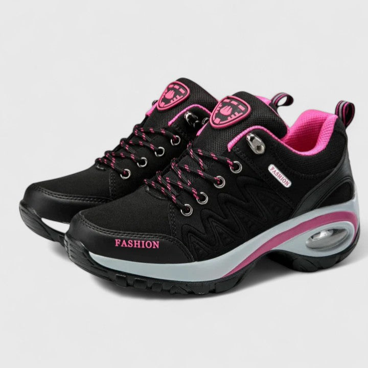 Damen Leslie Komfort-Sneaker mit Schnürung, leicht & wetterfest. Modischer Freizeitschuh für Alltag & Freizeit.