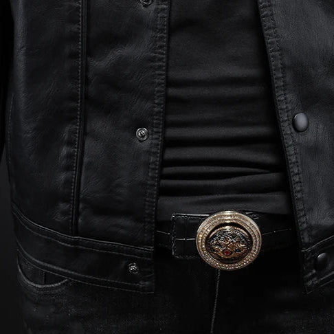 Stilvolle Herren Herbstjacke in Braun, Slim Fit Design, funktional und bequem für kühle Tage.