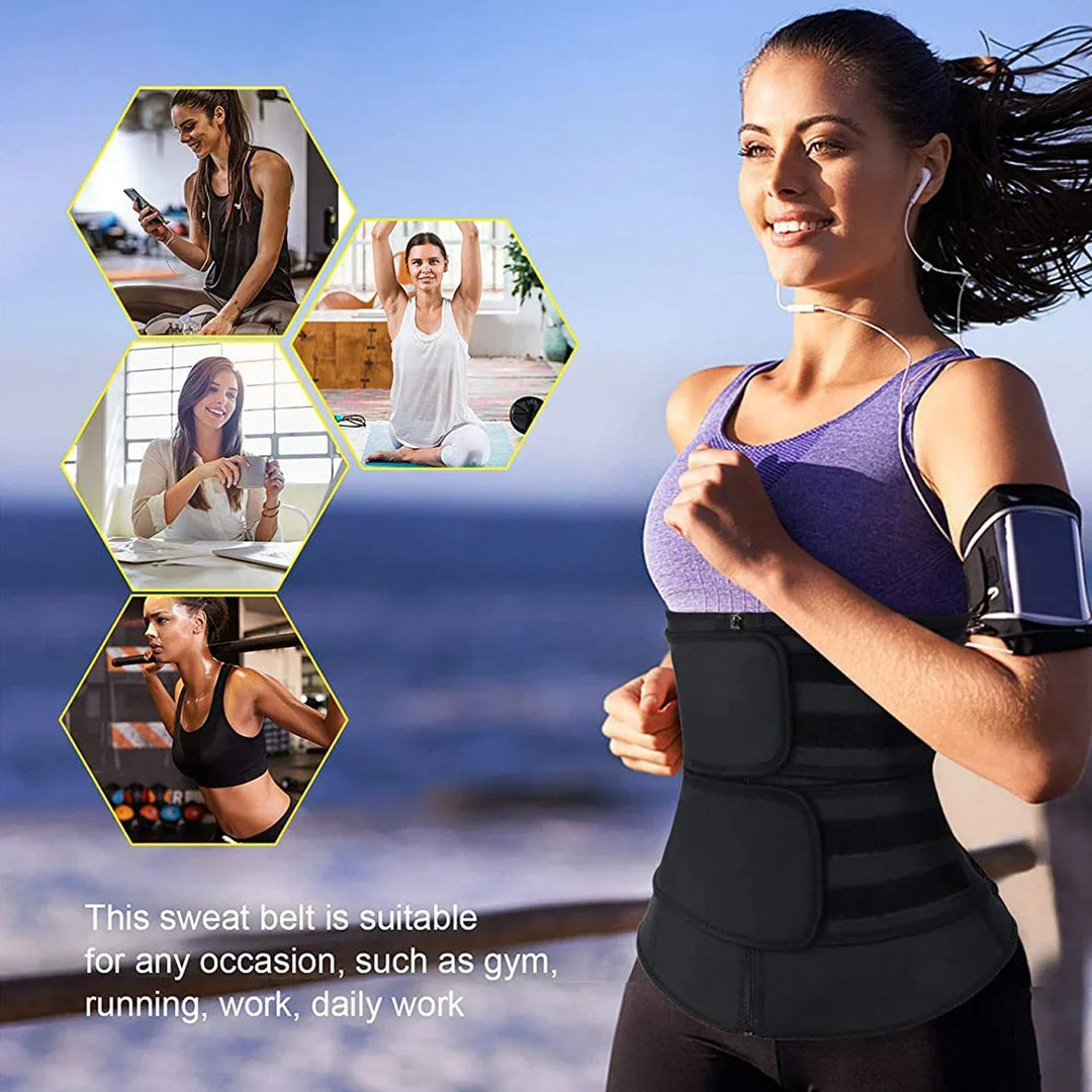 Effektiver Sportgürtel für Damen & Herren bietet Rückenstütze & Taillenformung bei Gymnastik & Training.