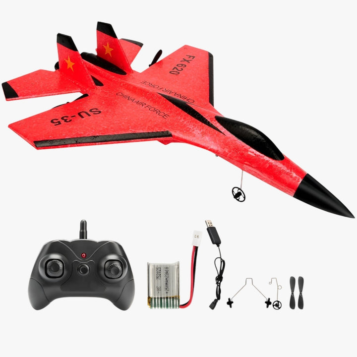 RC LED-Gleiter FalconAir, weiß, ferngesteuert für Kinder & Erwachsene, Ready-to-Fly Flugmodell für drinnen & draußen.
