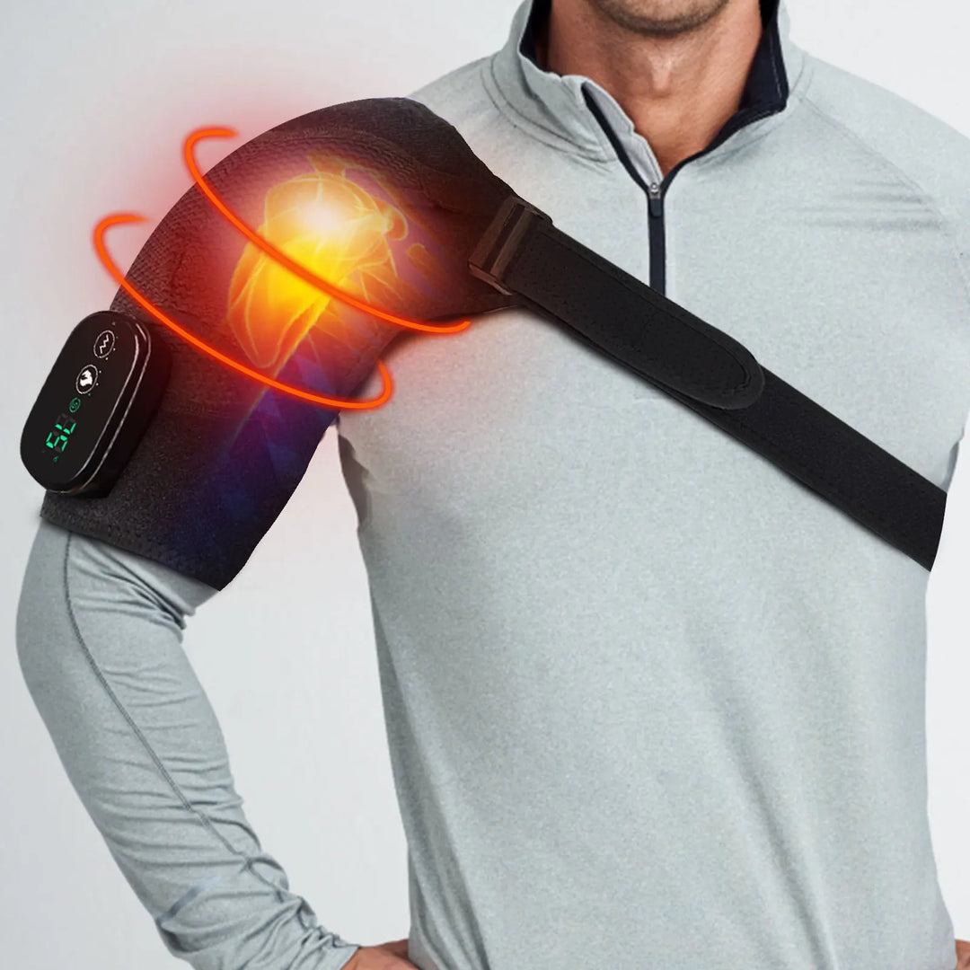 Wiederaufladbares Unisex Massagegerät mit Vibration & Wärme für Knie, Schulter & Ellbogen Gelenkschmerzen.