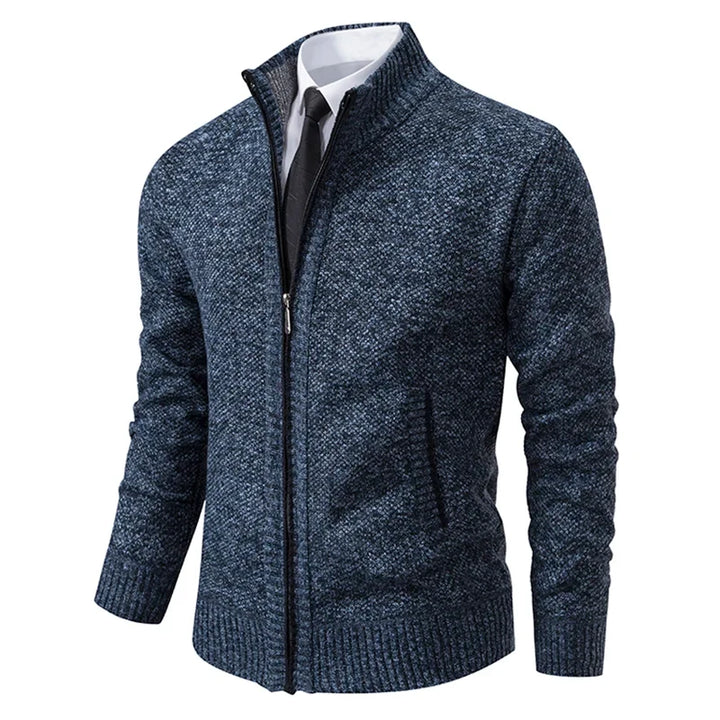 Leichte Herren Freizeitjacke mit Stehkragen, optimal für Outdoor-Aktivitäten im Frühling oder Herbst.