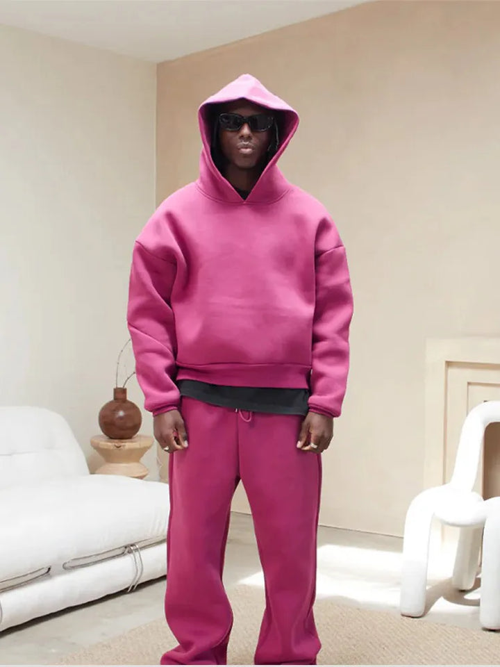 Herren Oversized Sweatset: Kapuzenpullover & Jogginghose. Komfort für Herbst & Winter.
