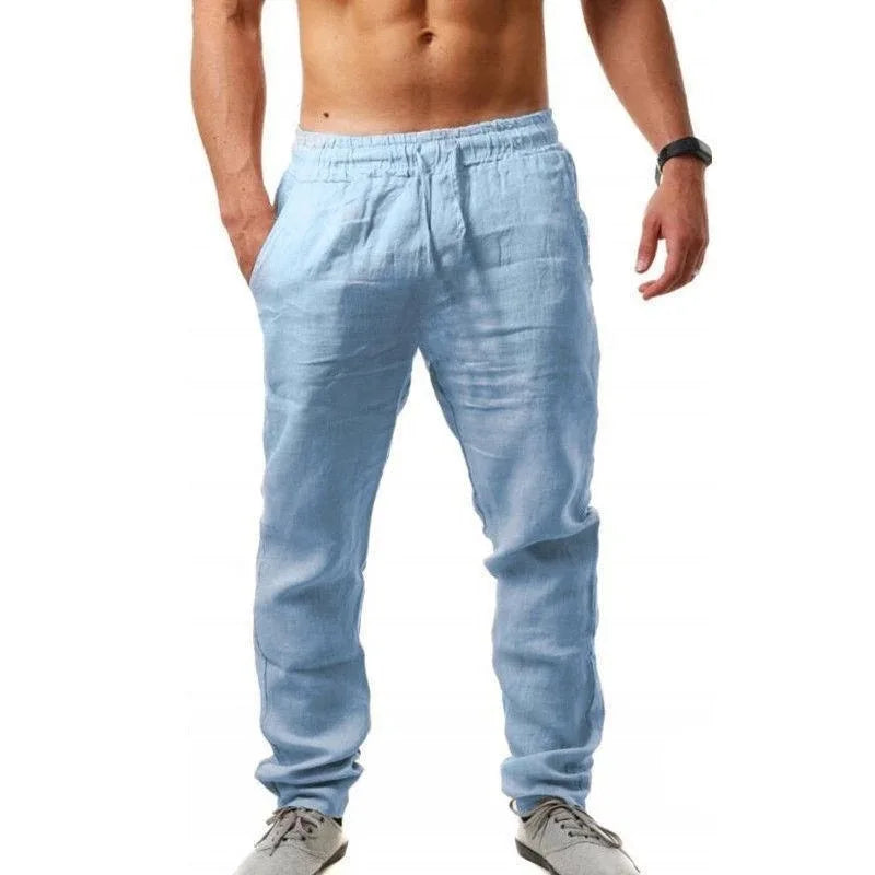 Herren Sommerhose mit elastischer Taille, leicht & bequem. Ideal als Freizeithose für warme Temperaturen.