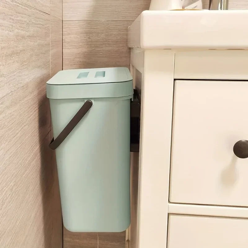 Moderne Nova Mülleimer (1+1 GRATIS) in Weiß, 3L/5L, geruchsfrei versiegelt, passt perfekt in jedes Bad oder Büro.