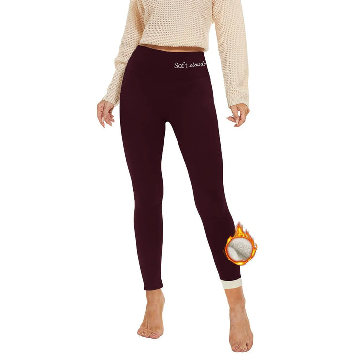 Graue, gemütliche Damen Winter Leggings. Bequeme Winterkleidung für maximalen Komfort.