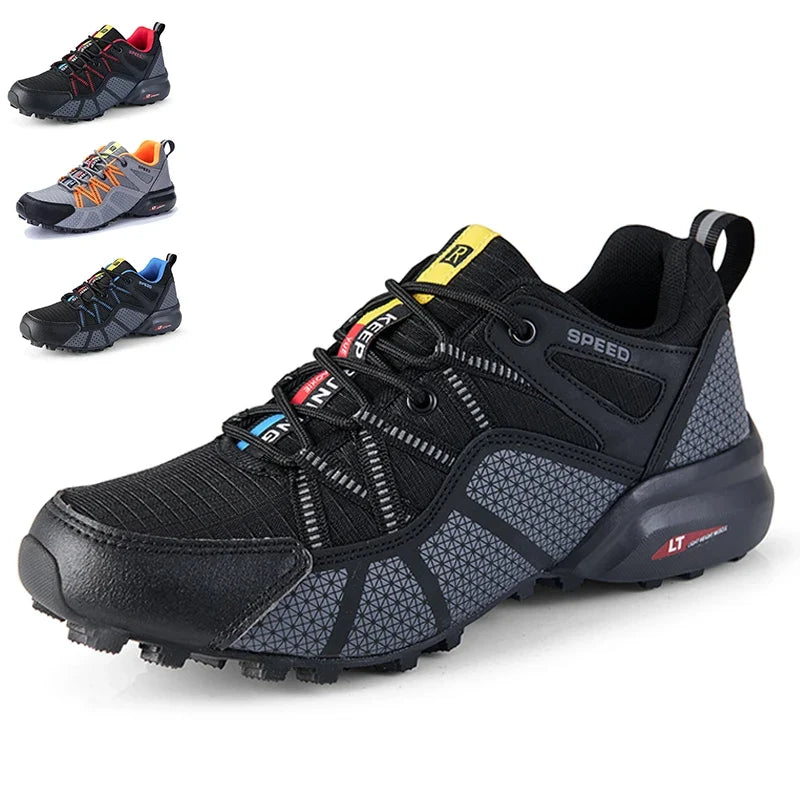 Herren-Wanderschuhe, rutschfest, für Outdoor-Abenteuer. Komfortabler Trekkingschuh mit griffiger Sohle.