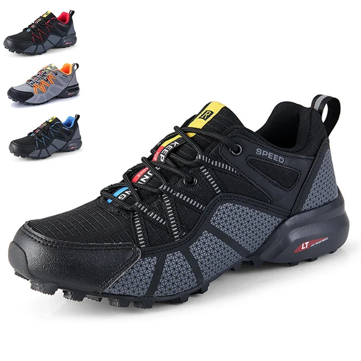 Herren-Wanderschuhe, rutschfest, für Outdoor-Abenteuer. Komfortabler Trekkingschuh mit griffiger Sohle.