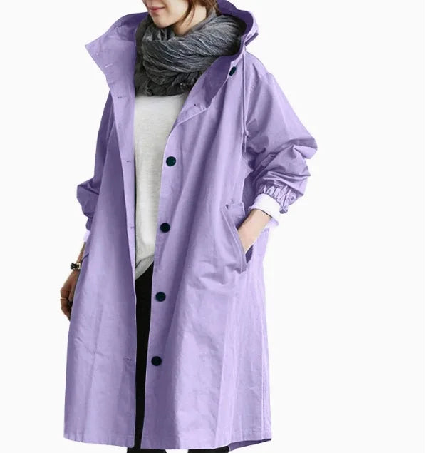 Schlicht elegante Damen Windjacke, locker & bequem, zeitloses Design für jede Frühlings-/Herbstgarderobe.