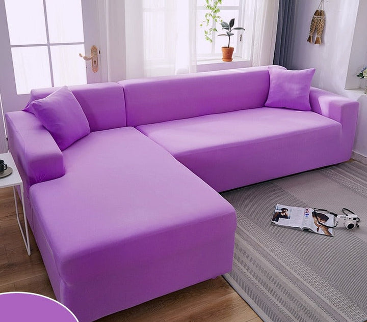 Stilvoller, dehnbarer Sofabezug aus Polyester. Schützt vor Flecken, ist waschbar & pflegeleicht.