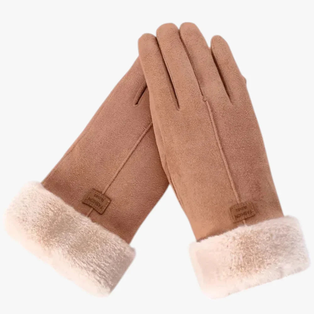 Elegante, warme Damenhandschuhe mit Touchscreen-Funktion für den Winter. Perfekt für kalte Tage.