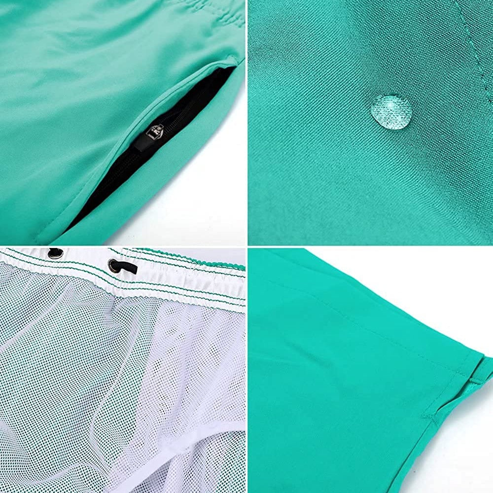 Stylische Badeshorts für Herren, schnelltrocknend, mit verstellbarem Kordelzug für optimalen Halt.