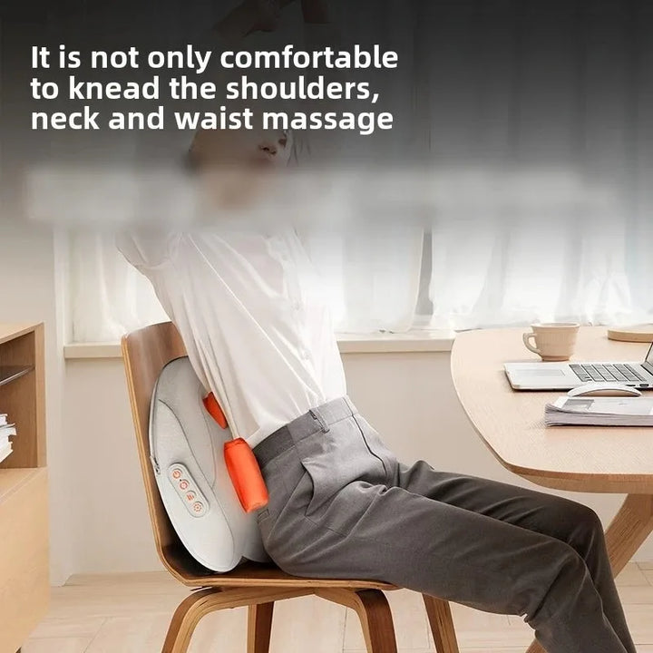 Detailansicht des kabellosen Shiatsu Massagekissens mit Wärmefunktion für gezielte Muskelentspannung.