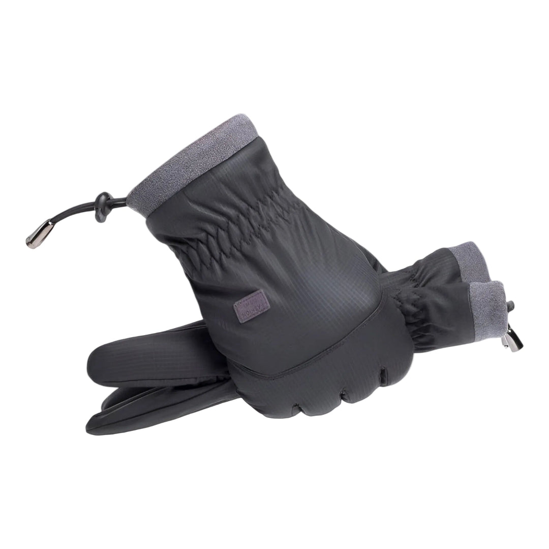Funktionelle Herren Winterhandschuhe, schwarz, ideal für Ski & Snowboard. Mit Touchscreen & festem Grip.