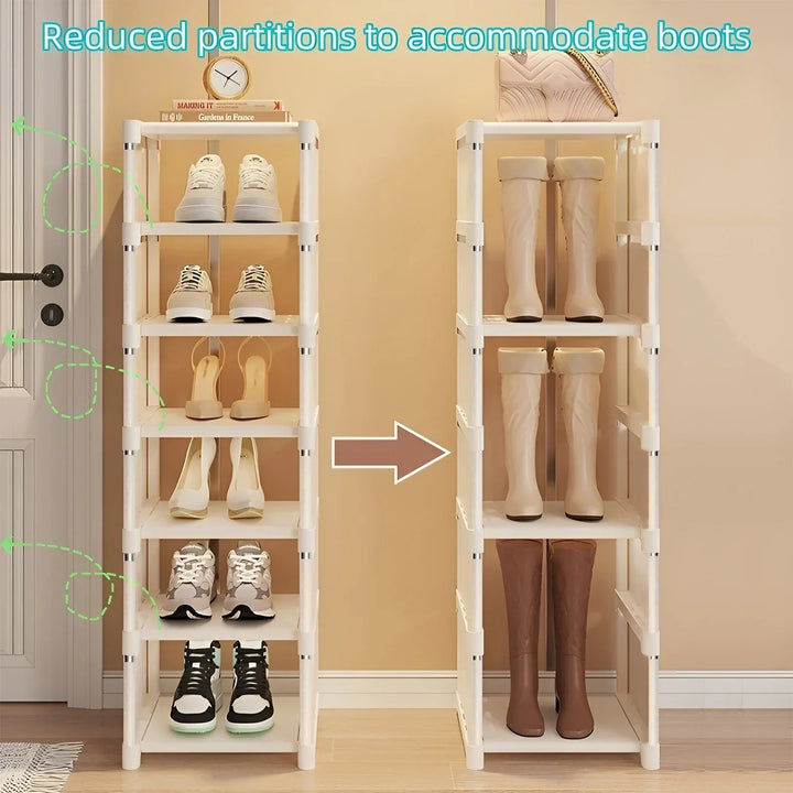 Schuhregal Liora mit einfacher Montage, ideal als platzsparender Haushaltshelfer für jede Schuhkollektion.