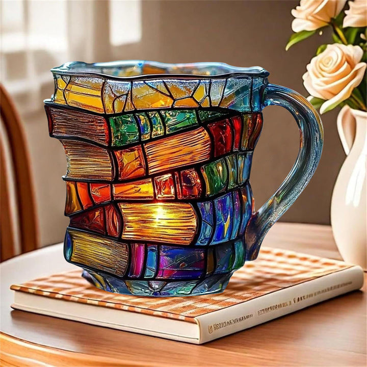 Originelles Geschenk für Buchliebhaber: Eine kunstvolle Tasse für Kaffee, Tee oder als besondere Deko auf dem Schreibtisch.