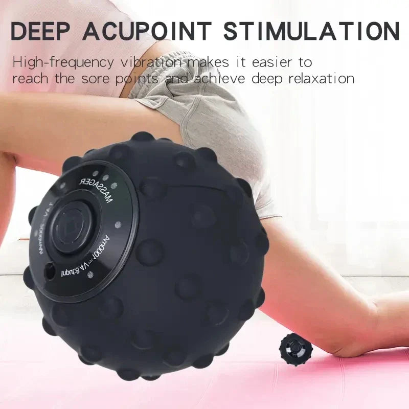 Unisex 4-Gang Vibrationsmassageball FlexiRoll zur Tiefenmassage und Schmerzlinderung am Rücken mit Wärmetherapie.