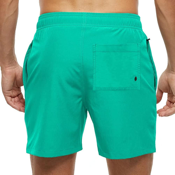 Vielseitige Herren Freizeitshorts, schnelltrocknend, mit Kordelzug & Reißverschlusstasche für Sport.