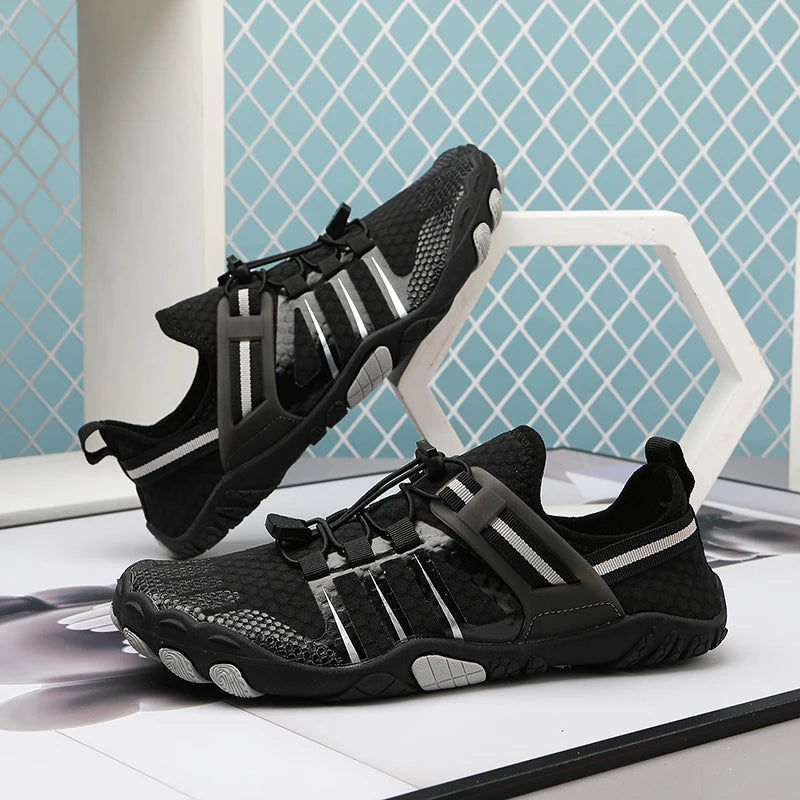 Leichte Unisex Barfuß-Wasserschuhe für Schwimmen, Wandern & Strand; atmungsaktiv und bequem im Sommer.