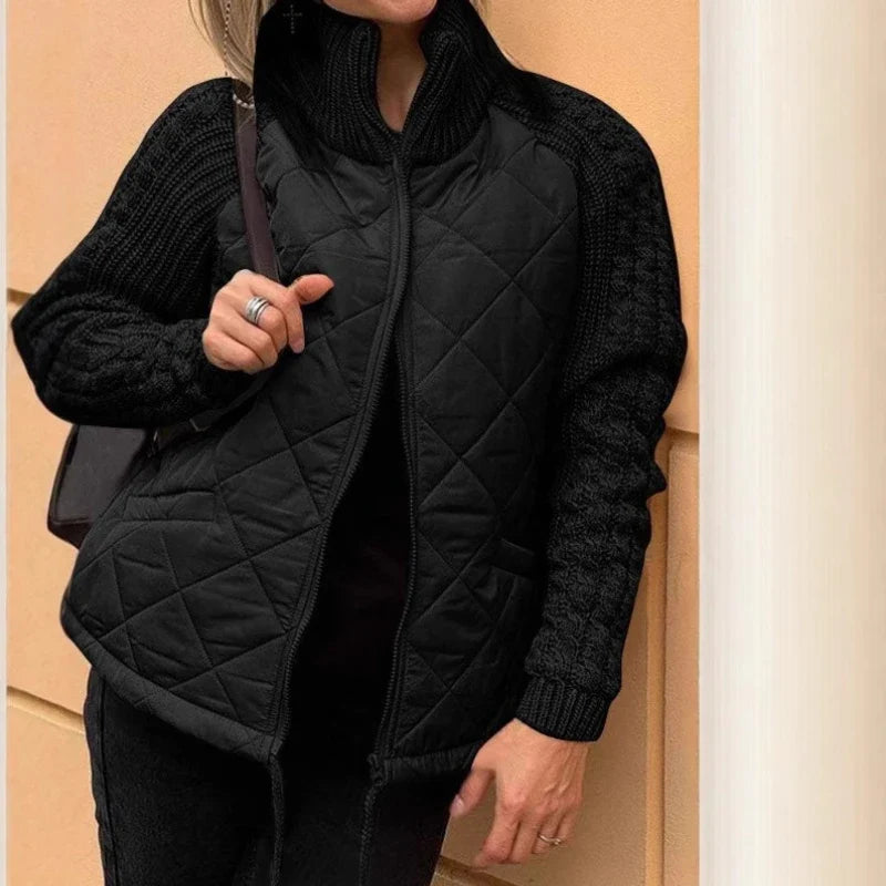 Modische Damen Reißverschluss Jacke, ein eleganter Casual-Mantel und Cardigan für stilbewusste Frauen.