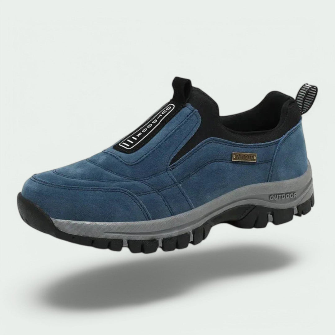 Blaue Herren Orthopädische Freizeitschuhe für Komfort und Rutschfestigkeit, ideal für den Alltag.