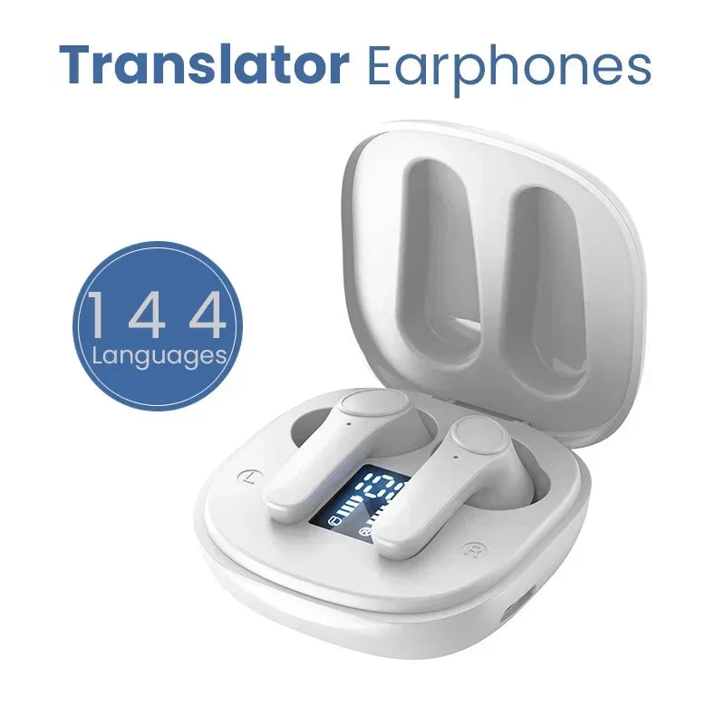 In-Ear Bluetooth Kopfhörer mit sofortiger Sprachübersetzung – Ihr mobiler Dolmetscher und Reisebegleiter.