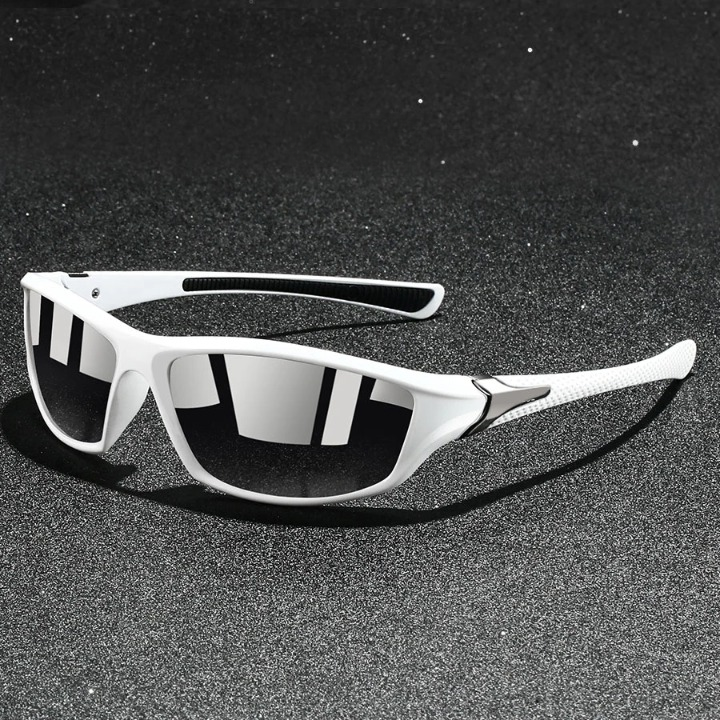 Herren Sportsonnenbrille mit UV400 Schutz für Radfahren & Laufen. Sicherer Halt bei jedem Wetter.
