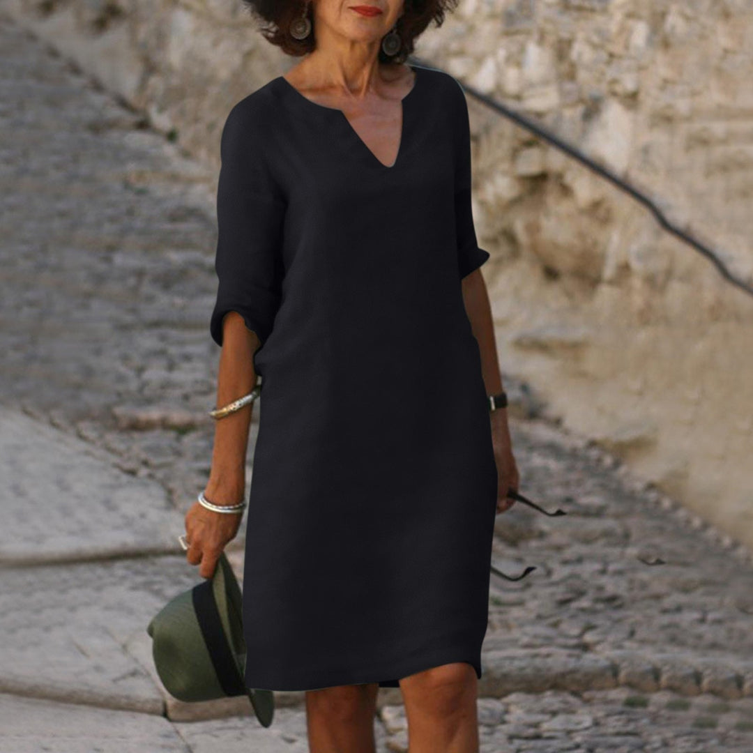 Elegantes, vielseitiges Lagenlook Damenkleid, bequem & modisch für jeden Anlass.