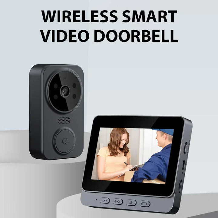 Smart Home Video-Türklingel kabellos mit HD-Display & Nachtsicht; einfache Installation für mehr Haussicherheit.