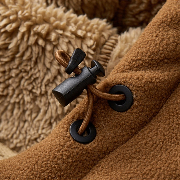Herren Freizeit-Fleecejacke, warm & bequem, mit Kapuze, für Herbst & Winter.