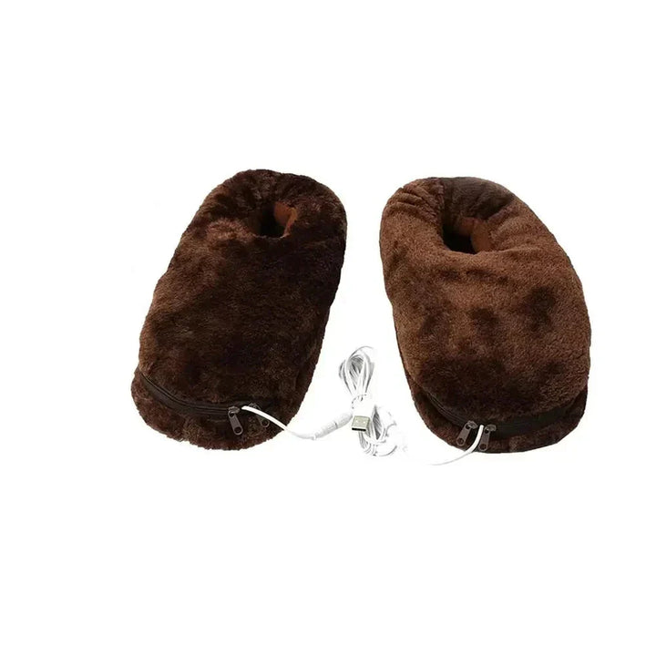 Winterliche Geschenkidee: Warme USB-Hausschuhe für Damen & Herren. Schluss mit kalten Füßen drinnen.