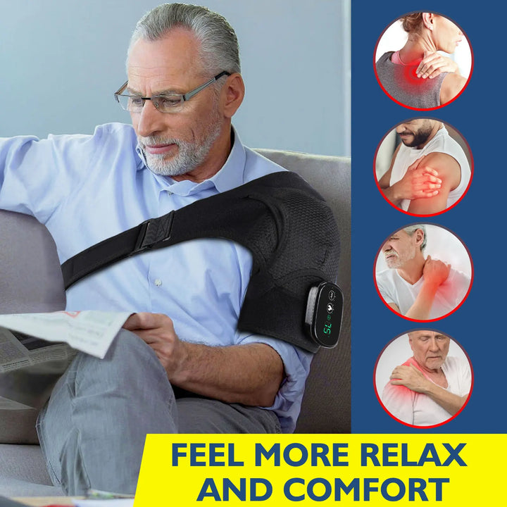 Tragbares Massagegerät für Knie, Schulter, Ellbogen. Vibrations- & Wärmetherapie für Muskelentspannung.