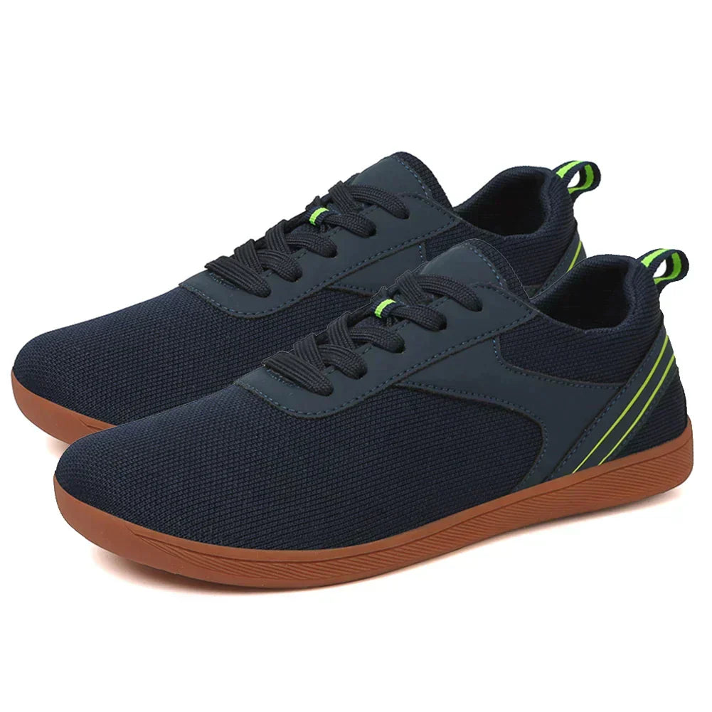 Atmungsaktives Obermaterial der Unisex Barfußschuhe Luno, fördert Luftzirkulation & Komfort.