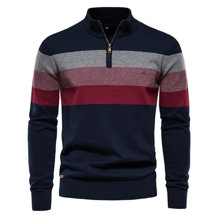 Warmer Herren Strickpullover mit Reißverschluss, Langarm, stilvoll für Herbst & Winter.
