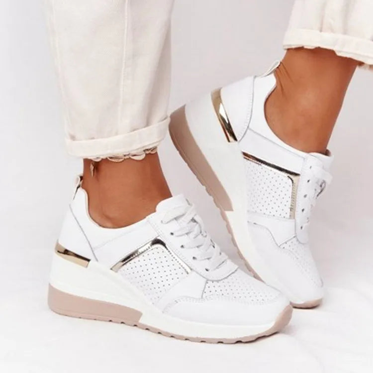 Damen Freizeit Wedge Schuhe mit erhöhter Sohle für Eleganz & Komfort; ideal für Frühling & Sommer.