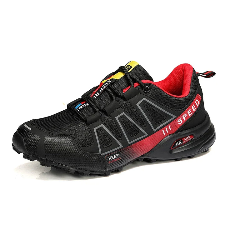 Frontansicht robuster Damen Wanderschuhe, ideal für Outdoor, Radfahren & Wanderwege.