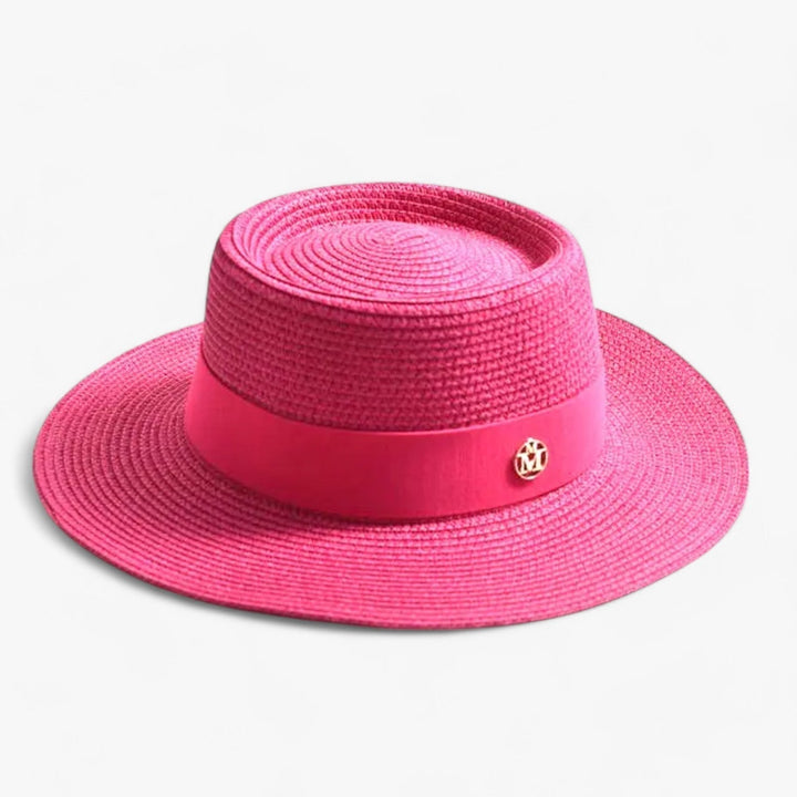 Damen Sonnenhut mit breiter Krempe, ideal als Urlaub-Accessoire & UV-Schutz.