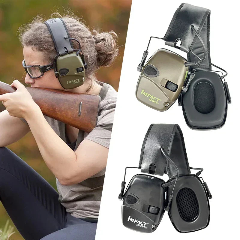Taktischer Gehörschutz mit aktiver Lärmdämpfung für optimalen Ohrenschutz bei Schiesssport & Jagd.