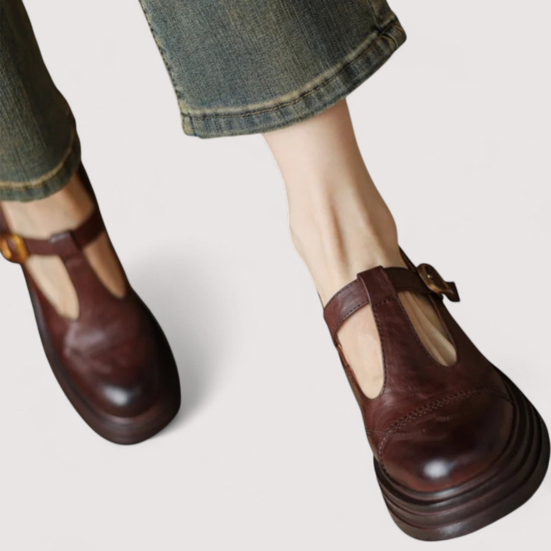 Vielseitige schwarze Damen Mary Jane T-Riemen Schuhe, bequem und elegant, perfekt für Business und Freizeit.
