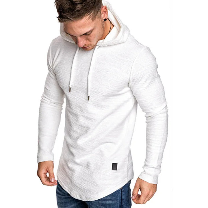 Herren Slim Fit Hoodie mit verstellbarer Kapuze & gerippten Bündchen. Moderner Kapuzenpullover für Sport & Freizeit.