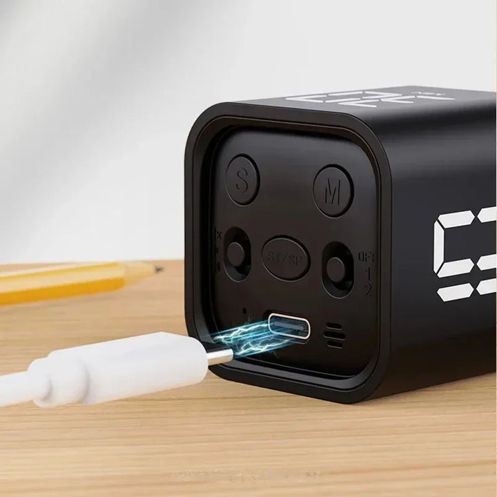 Lern-Timer mit Schwerkraft-Sensor zur Steigerung der Produktivität beim Studium oder der Büroarbeit; digitales Display.