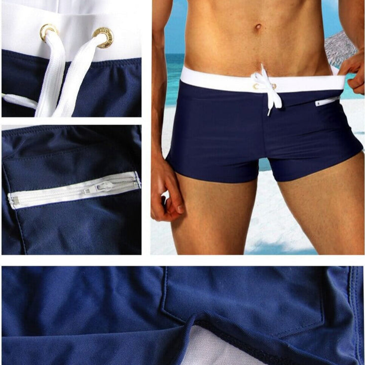 Herren Badehose, schnelltrocknend, kurz, bequem, für Schwimmen und Entspannen.