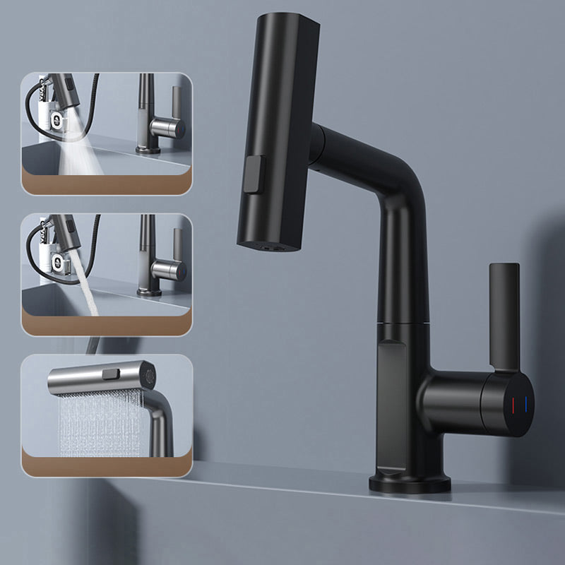 Vielseitiger Wasserhahn für Spülbecken in Küche & Bad, flexibel, mit LED-Anzeige & Schwenkbrause.