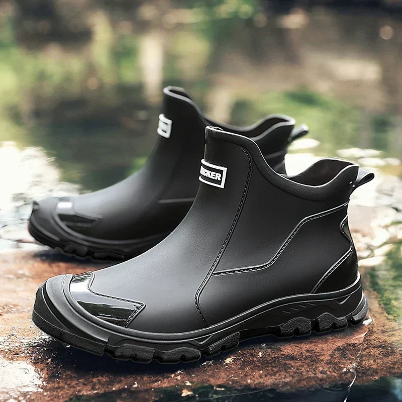 Nahaufnahme robuster Herren Schnürstiefel. Hochwertige Schnürung für perfekten Halt, ideal für Winter & Outdoor.