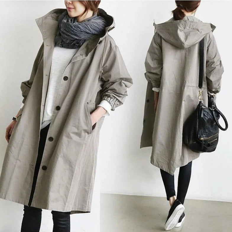 Bequeme Freizeit-Windjacke für Damen, locker geschnitten, ideal für urbane & Outdoor-Looks im Herbst/Frühling.