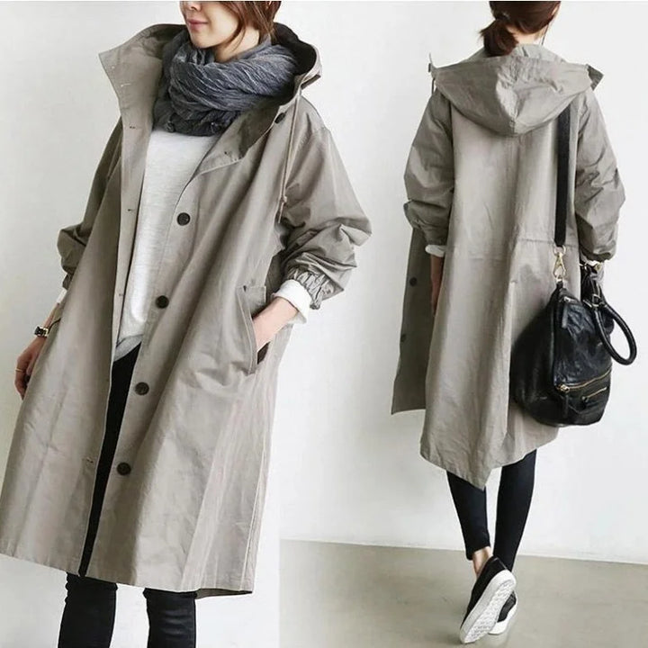 Bequeme Freizeit-Windjacke für Damen, locker geschnitten, ideal für urbane & Outdoor-Looks im Herbst/Frühling.